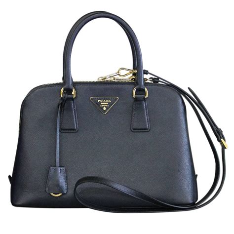 prada black leather bag double side zip tote|Prada saffiano leather tote.